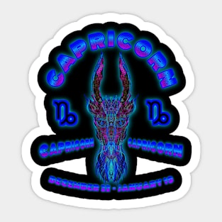 Capricorn 5a Black Sticker